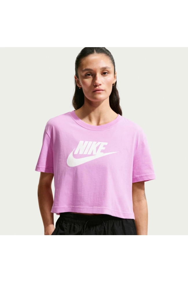 Cropped Nike Essentials Feminino Rosa Claro Produto Cropped Nike Essentials Feminino Rosa Claro