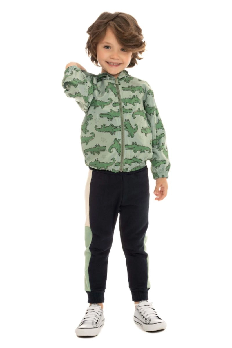 Jaqueta By Gus Dinossauros Infantil Menino Verde Produto Jaqueta By Gus Dinossauros Infantil Menino Verde