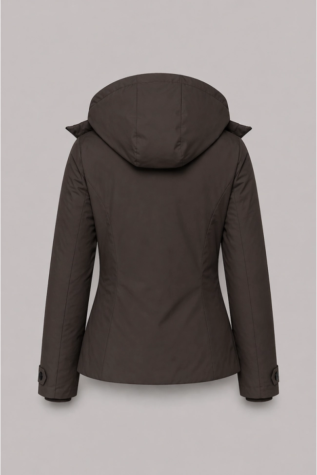 Produto Jaqueta Alpelo Nylon Curta Dupla Face Feminina Marrom Expresso