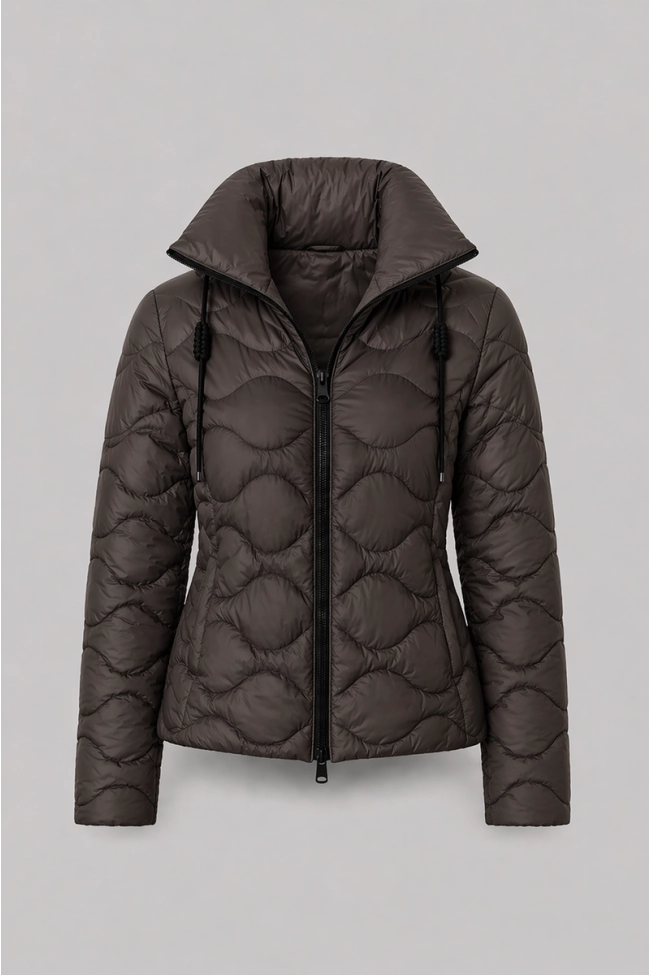 Produto Jaqueta Alpelo Nylon Curta Dupla Face Feminina Marrom Expresso