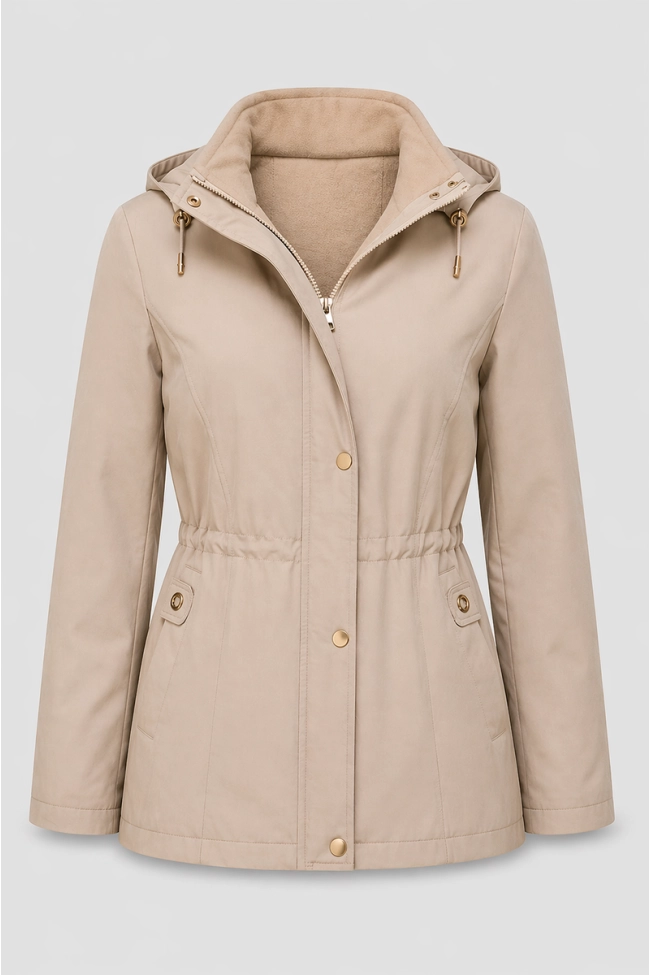 Produto Jaqueta Alpelo Parka Com Fleece Destacável Feminina Bege Macadâmia
