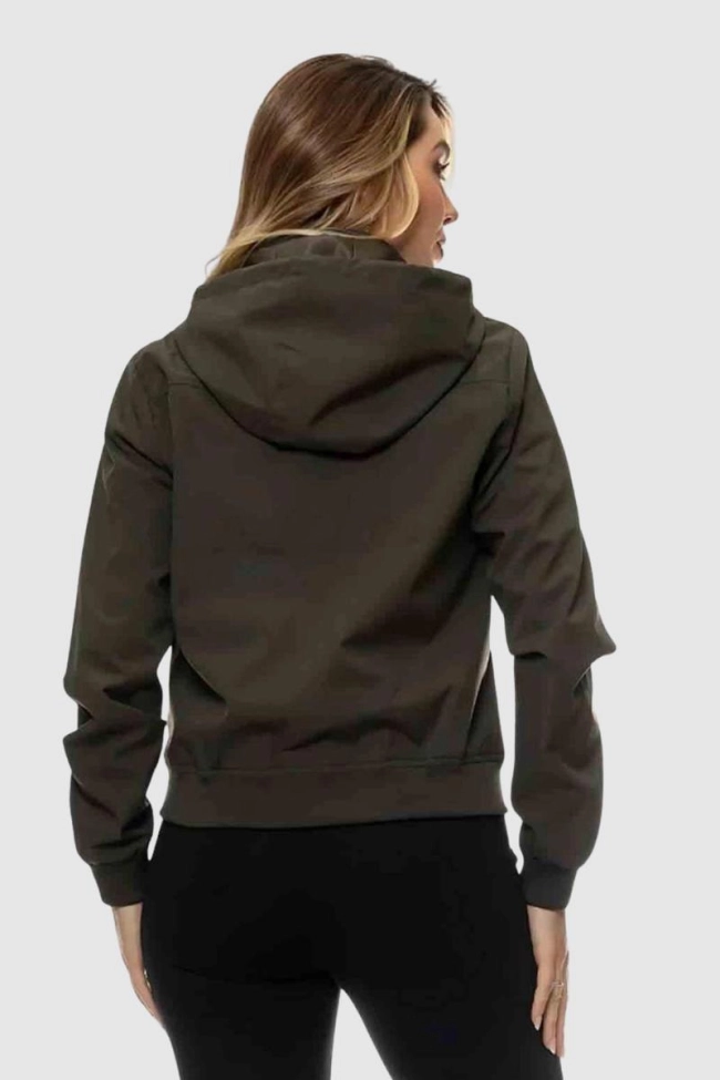 Produto Jaqueta Crocker De Nylon Com Capuz Feminina Verde Militar