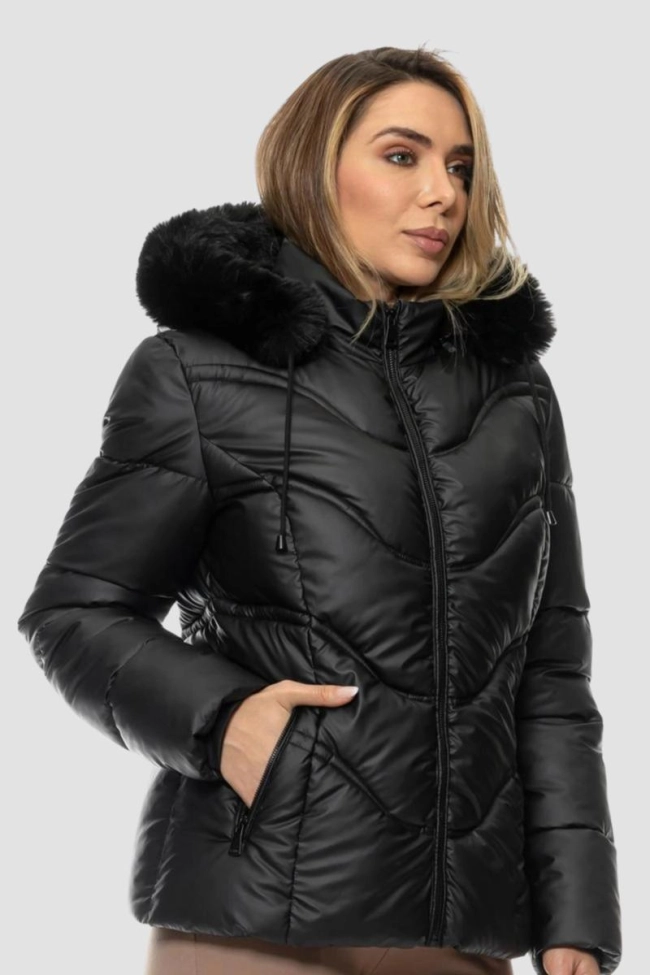 Produto Jaqueta Crocker Puffer Forrada Feminina Preta