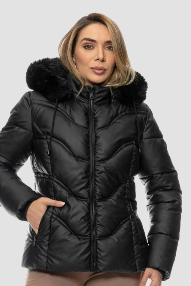Produto Jaqueta Crocker Puffer Forrada Feminina Preta