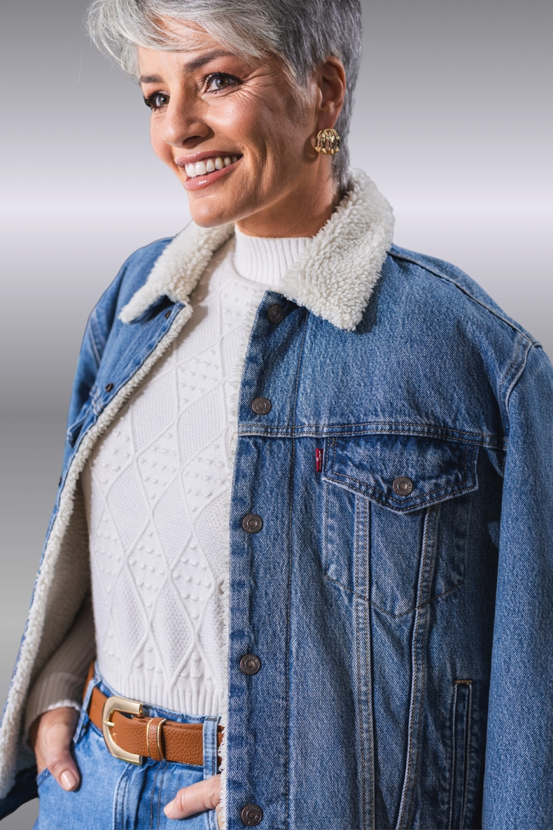 Jaqueta Levis Sherpa Feminina Jeans Produto Jaqueta Levis Sherpa Feminina Jeans