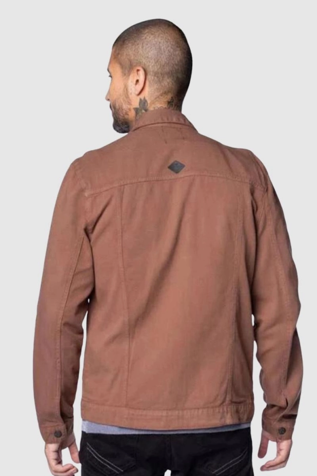 Produto Jaqueta Max Denim Sarja Masculina Marrom