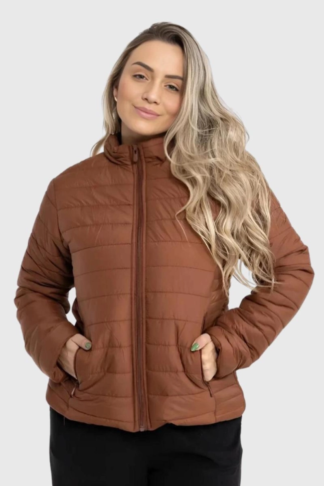 Produto Jaqueta Sea Brazil De Nylon Forrada Feminina Camel