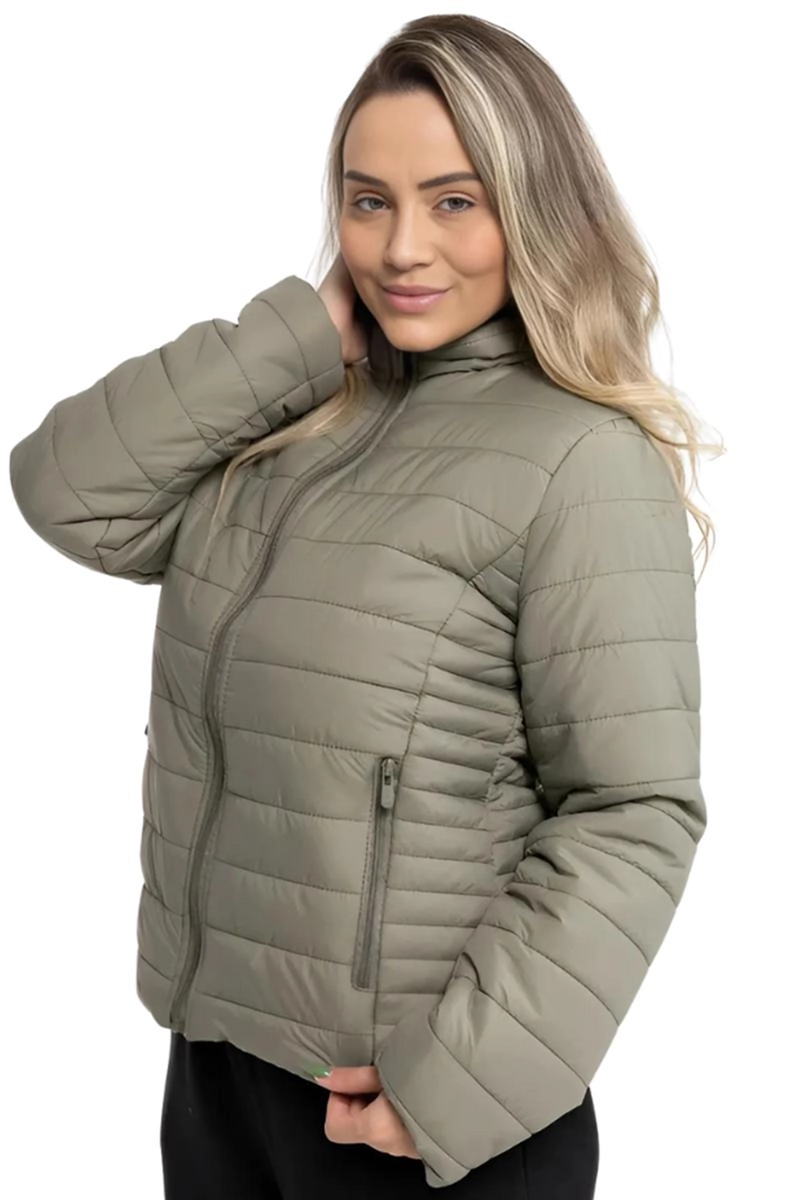 Jaqueta Sea Brazil de Nylon Forrada Feminina Verde Claro Produto Jaqueta Sea Brazil de Nylon Forrada Feminina Verde Claro