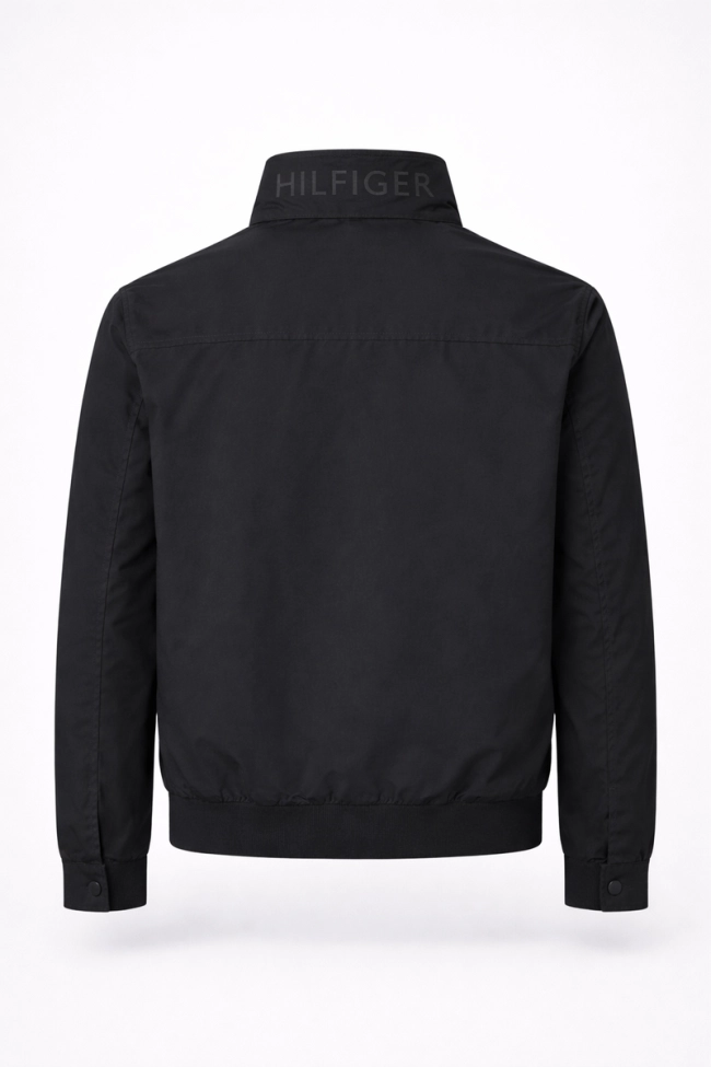 Produto Jaqueta Tommy Hilfiger Zíper Nylon Masculina Preta