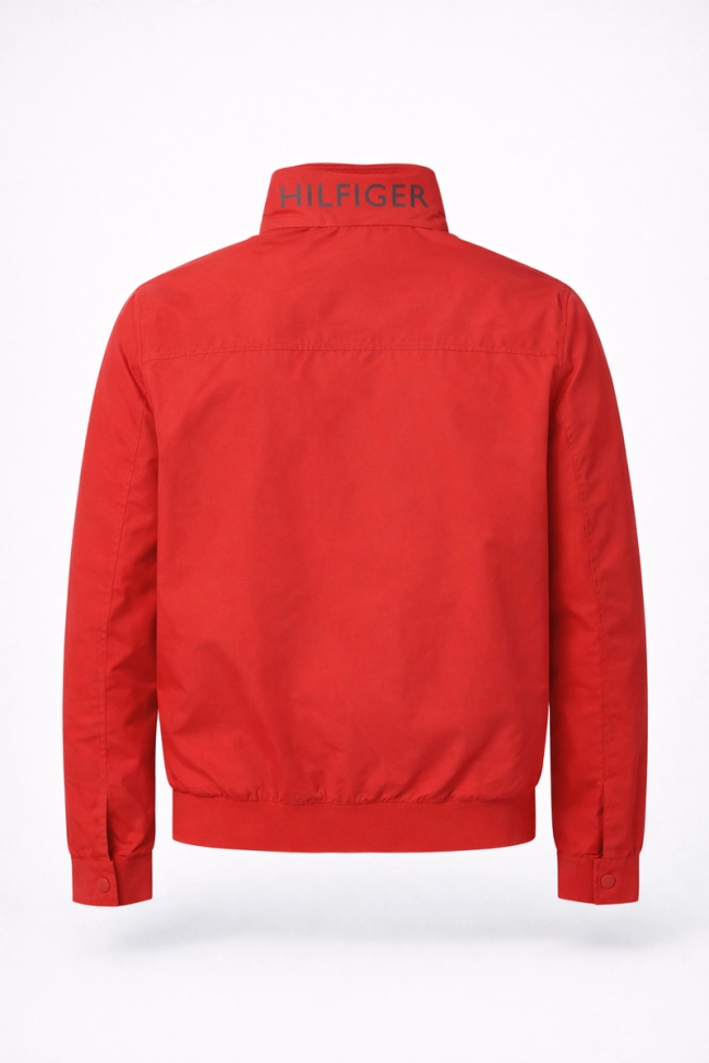 Produto Jaqueta Tommy Hilfiger Zíper Nylon Masculina Vermelha