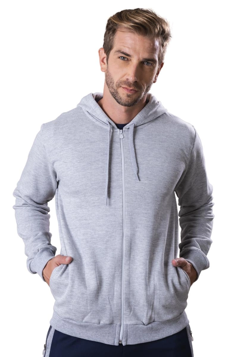 Jaqueta TZE Moletom Masculino Cinza Mescla Produto Jaqueta TZE Moletom Masculino Cinza Mescla