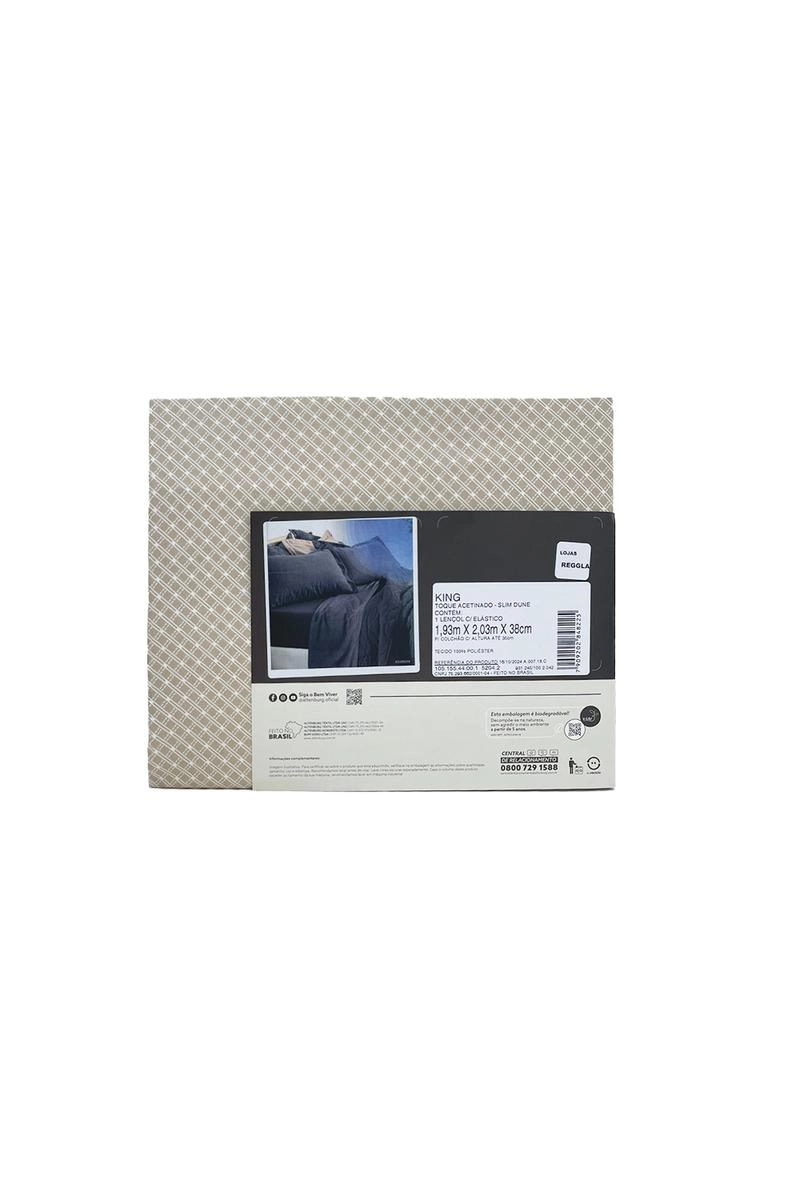 Lençol King Altenburg Toque Acetinado Slim Dune Produto Lençol King Altenburg Toque Acetinado Slim Dune