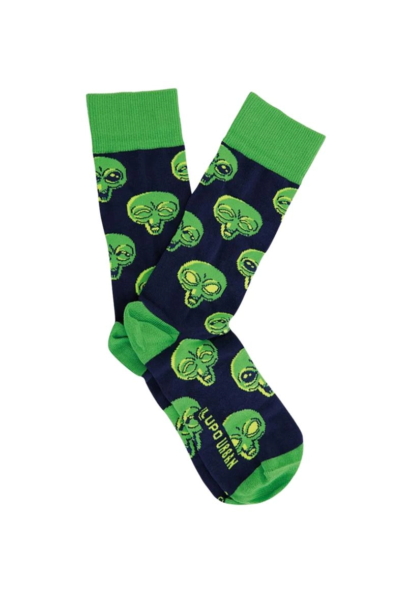 Produto Meia Lupo Cano Longo Unissex Aliens