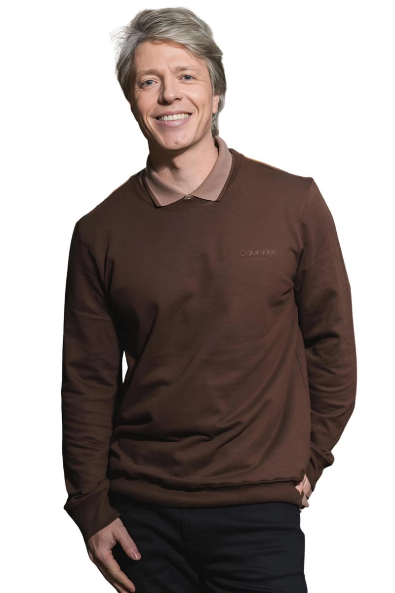 Moletom Calvin Klein Careca Masculino Marrom Produto Moletom Calvin Klein Careca Masculino Marrom