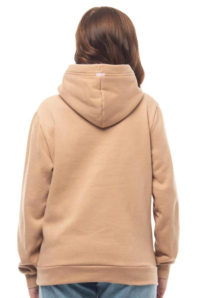 Produto Moletom Freesurf Canguru Logo Feminino Bege