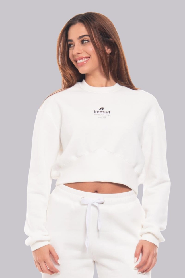 Produto Moletom FreeSurf Cropped Feminino Off White 