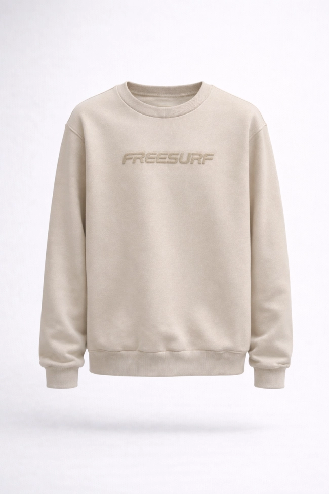 Produto Moletom Freesurf Sem Capuz Juvenil Masculino Bege