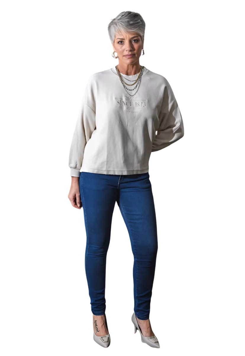 Moletom Levis Canguru Feminino Bege Produto Moletom Levis Canguru Feminino Bege