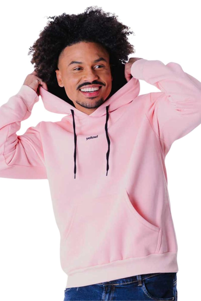 Moletom Yellow Canguru Masculino Rosa Produto Moletom Yellow Canguru Masculino Rosa