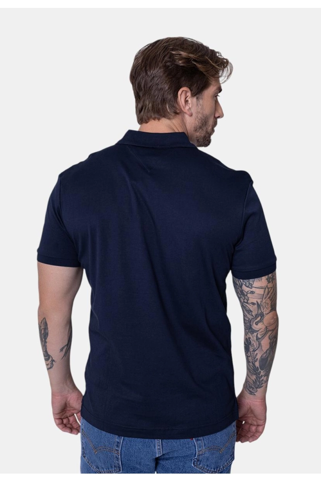 Produto Polo Tommy Hilfiger Manga Curta Masculina Marinho