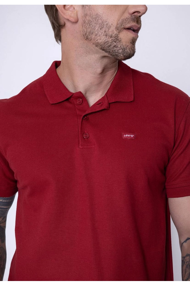Produto Polo Levis Manga Curta Masculina Vermelha
