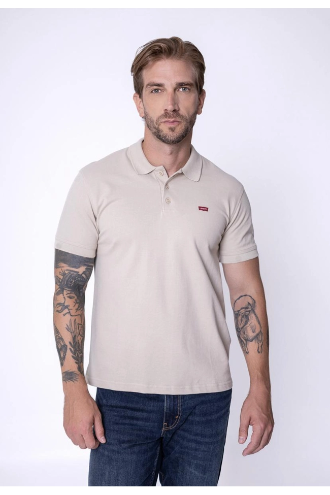 Produto Polo Levis Manga Curta Masculino Bege