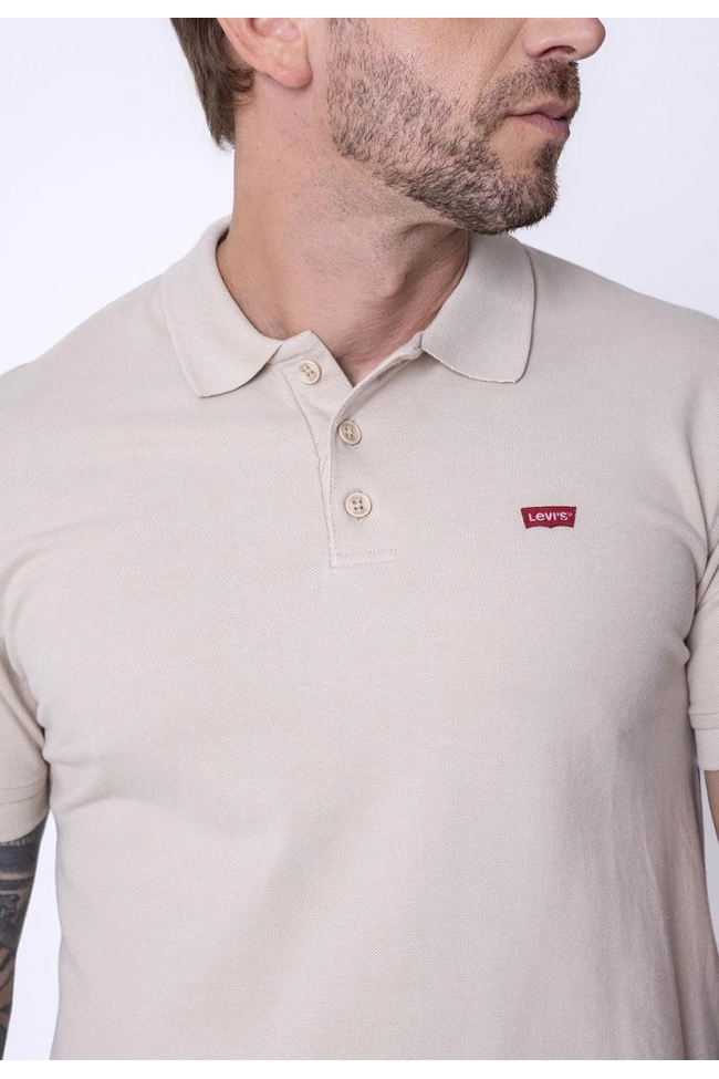 Produto Polo Levis Manga Curta Masculino Bege