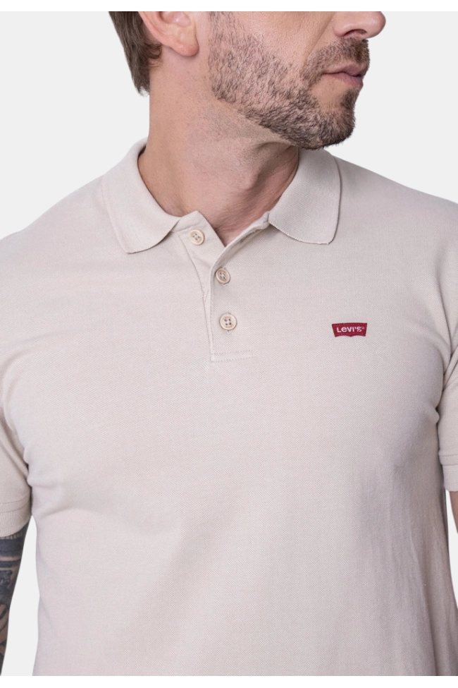 Produto Polo Levis Manga Curta Masculino Bege