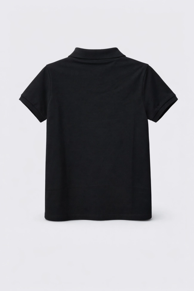 Produto Polo Malwee Manga Curta Infantil Masculina Preta