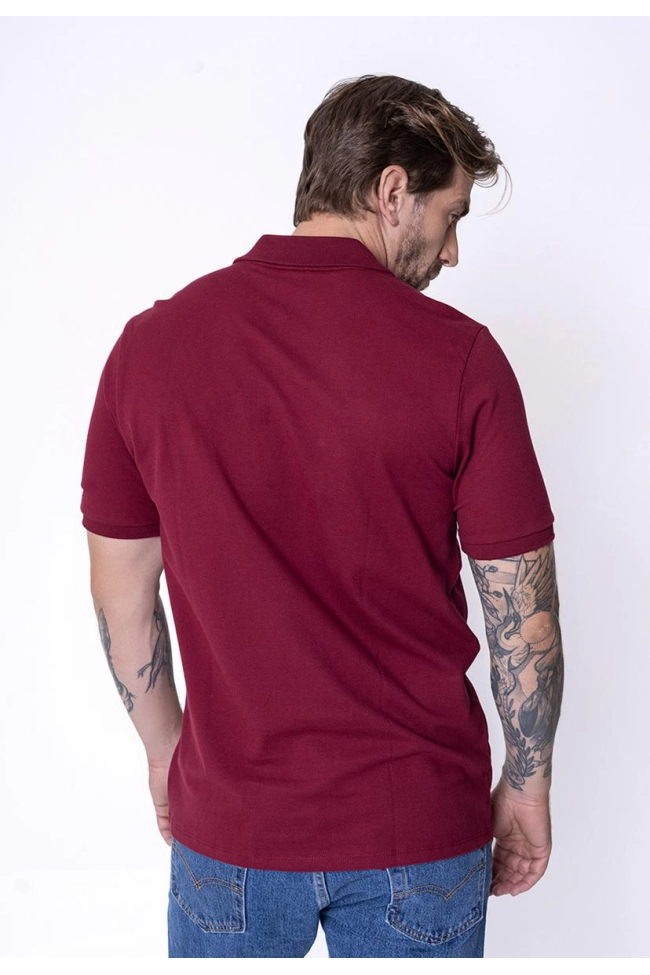 Produto Polo Ogochi Manga Curta Masculina Bordô