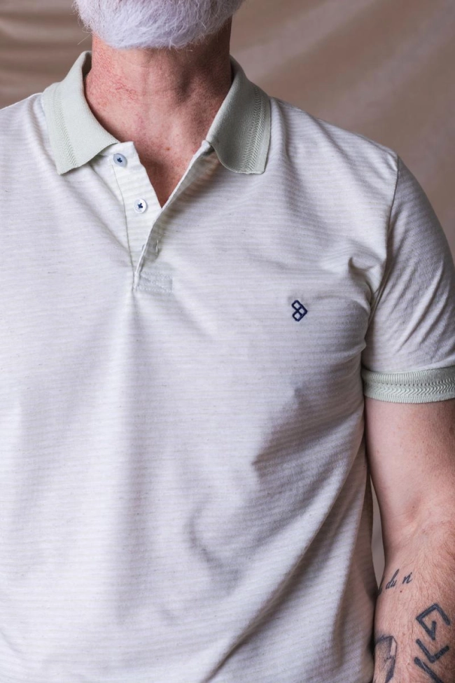Produto Polo Pitt Manga Curta Masculino Bege 