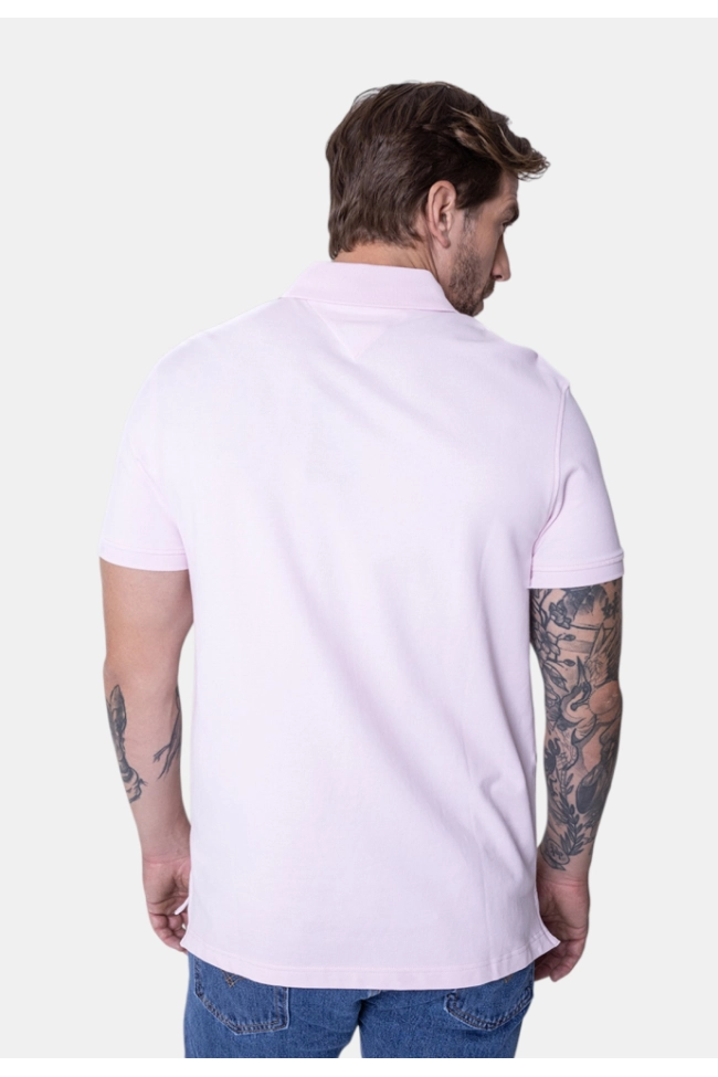Produto Polo Tommy Hilfiger Manga Curta Masculino Rosa 