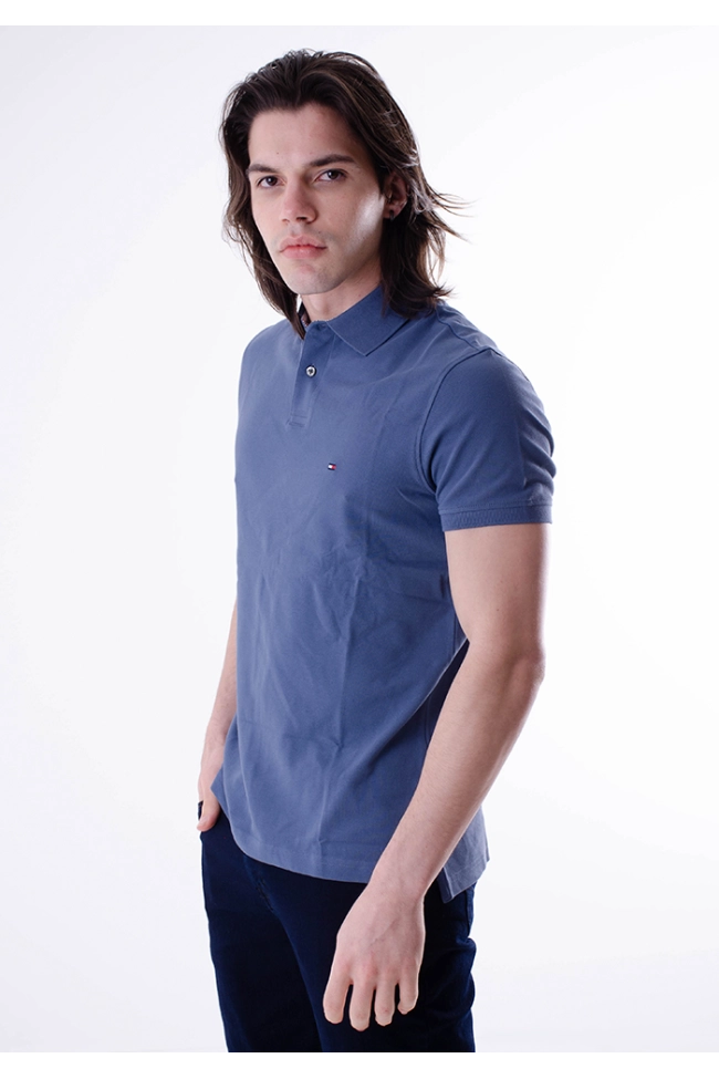 Produto Polo Tommy Hilfiger Manga Curta Masculino Indigo 