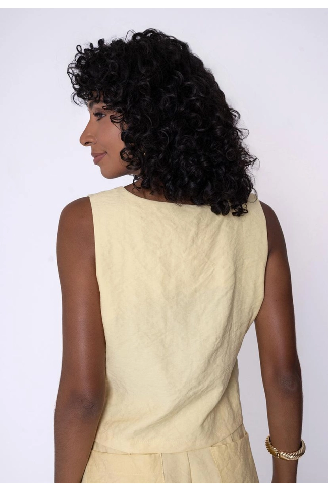 Produto Regata 3H Crepe Botões 