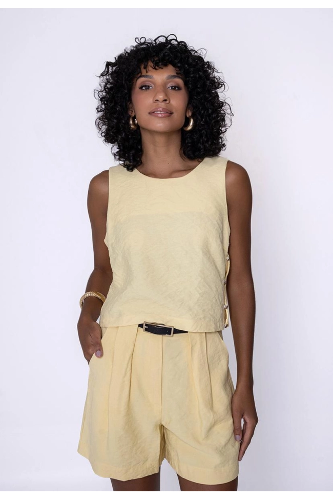 Produto Regata 3H Crepe Botões 