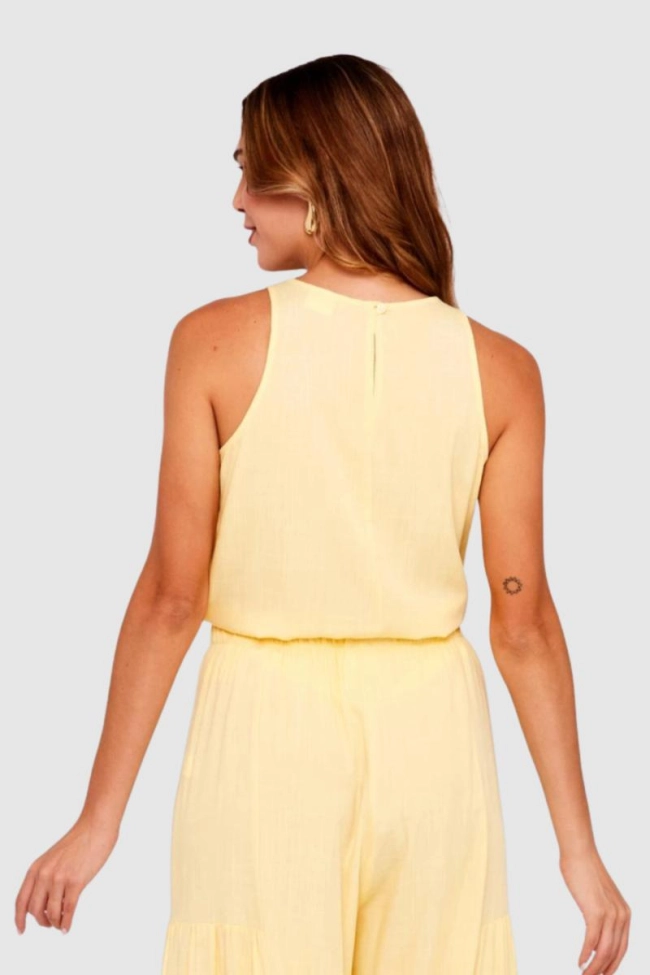 Produto Regata Aishty Feminino Amarelo Claro 