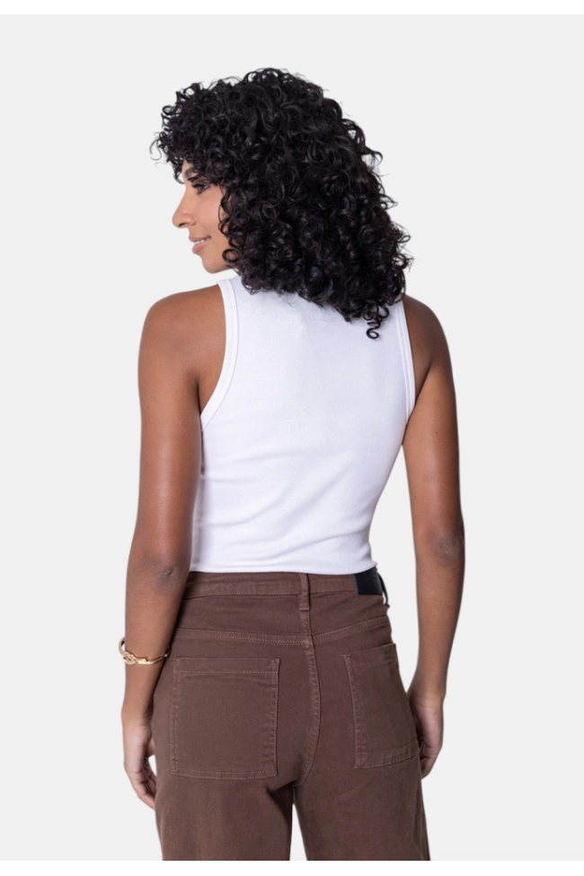 Produto Regata Calvin Klein Canelado Feminino