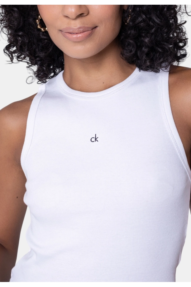 Produto Regata Calvin Klein Canelado Feminino