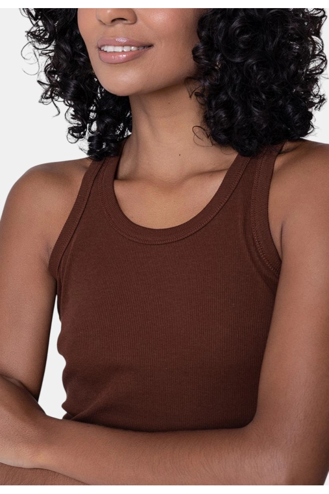 Produto Regata Crocker Cropped Feminina Capuccino