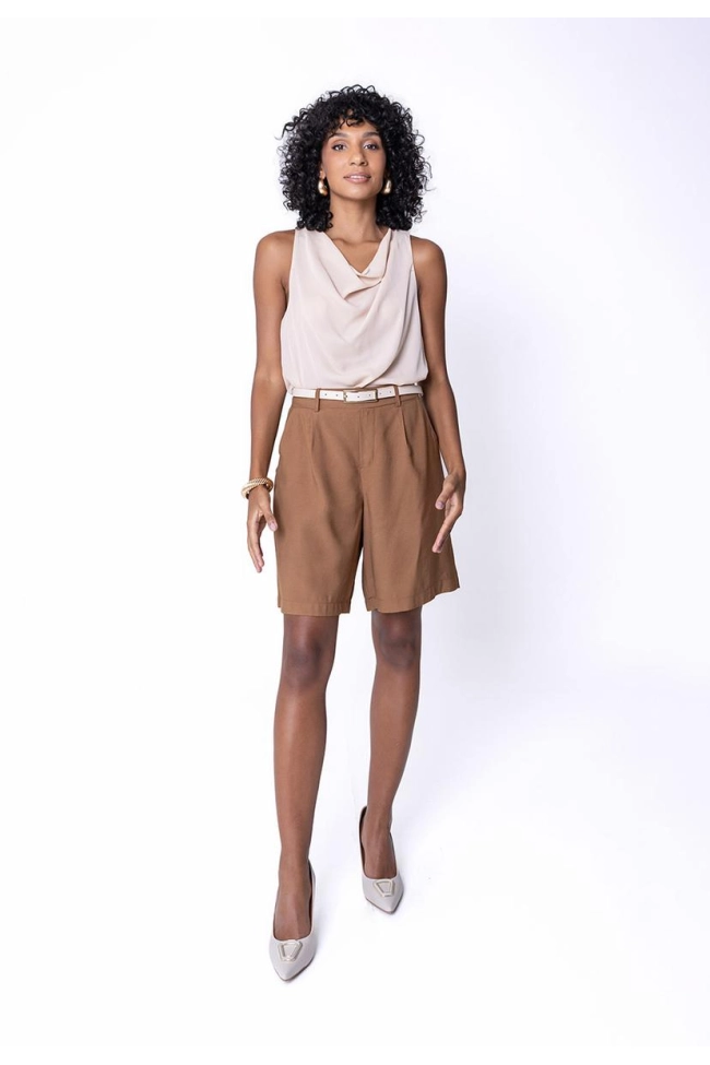 Produto Regata Ellen One Gola Caída Feminina Bege