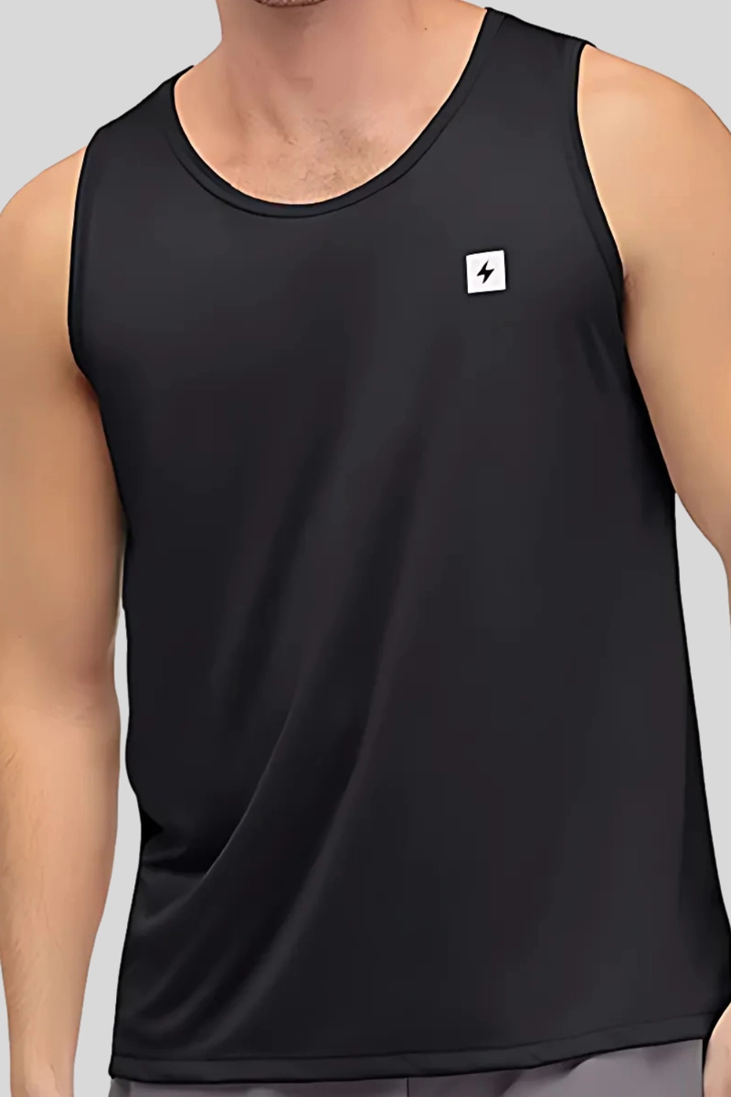 Regata Endorfina Dry Fit Proteção UV 50+ Masculina Preta Produto Regata Endorfina Dry Fit Proteção UV 50+ Masculina Preta