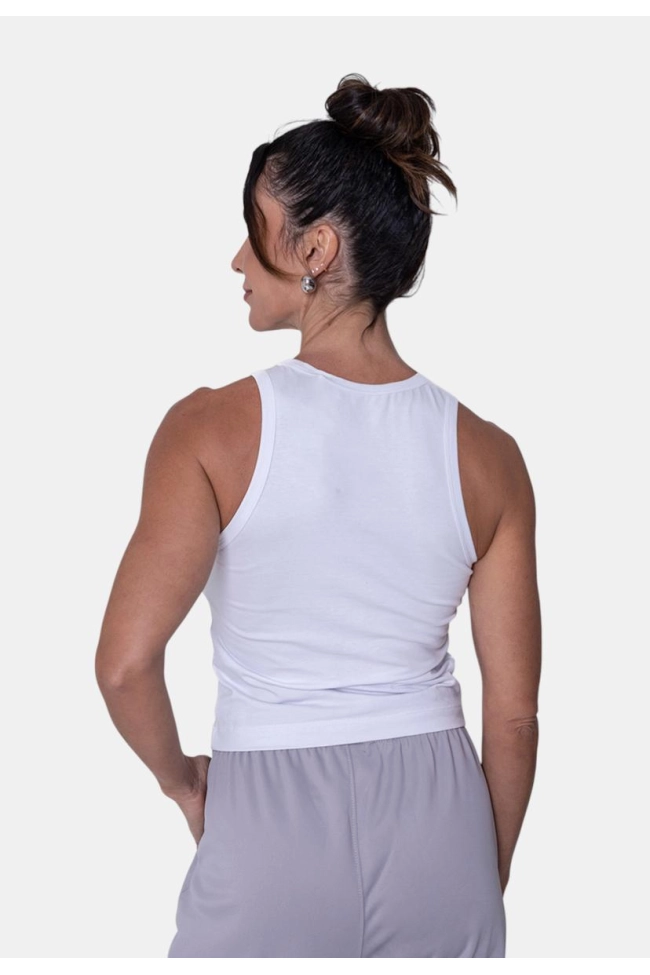 Produto Regata Fila Letter Crop Feminina Branca