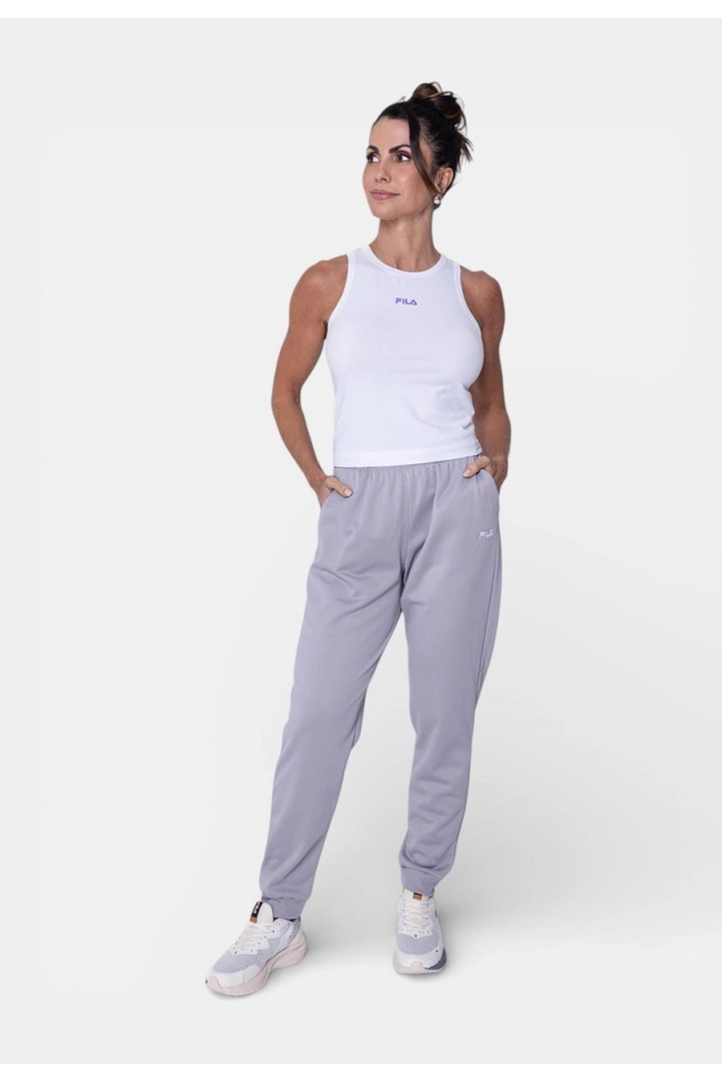 Produto Regata Fila Letter Crop Feminina Branca