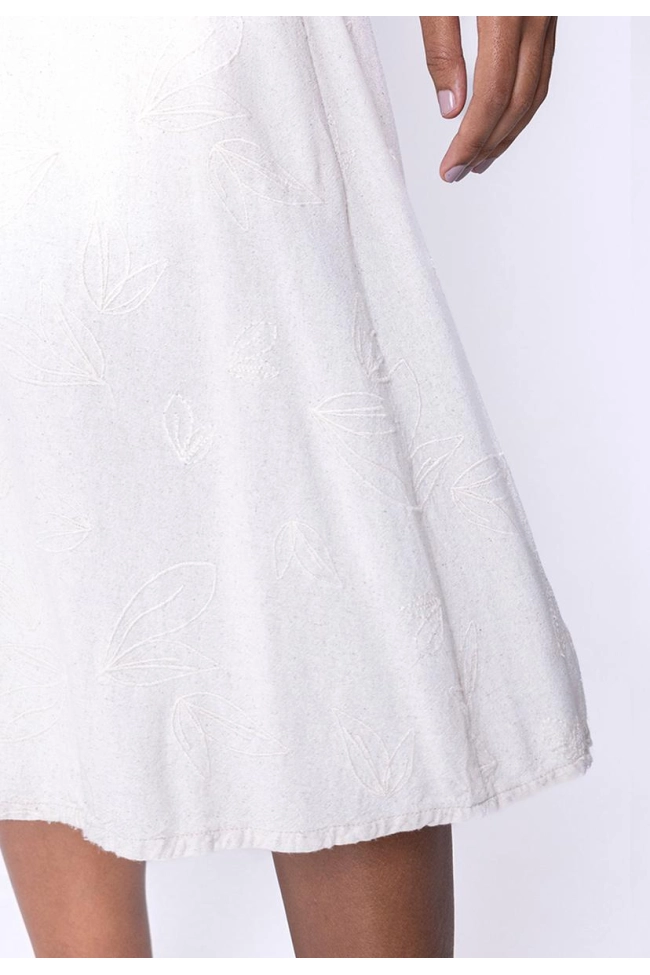 Produto Saia Geração Moderna Midi Evasê Feminina Linho