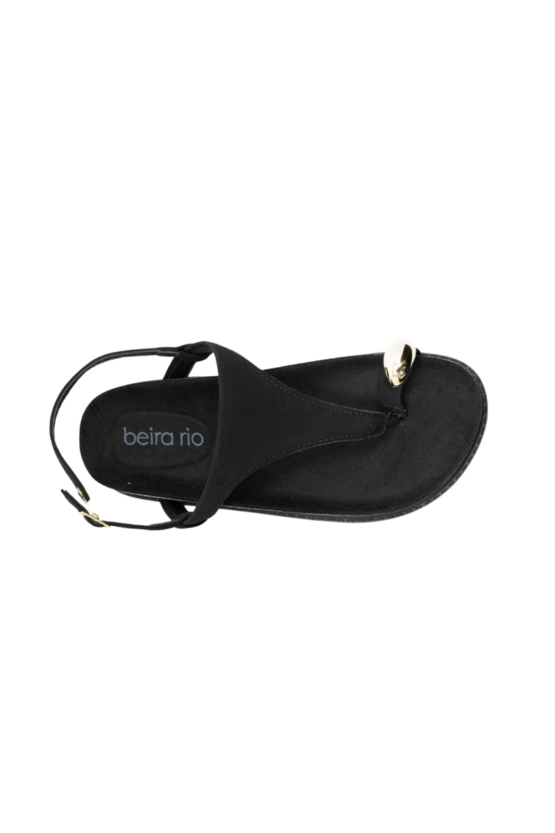 Sandália Beira Rio Rasteira Casual Feminina Preto Produto Sandália Beira Rio Rasteira Casual Feminina Preto