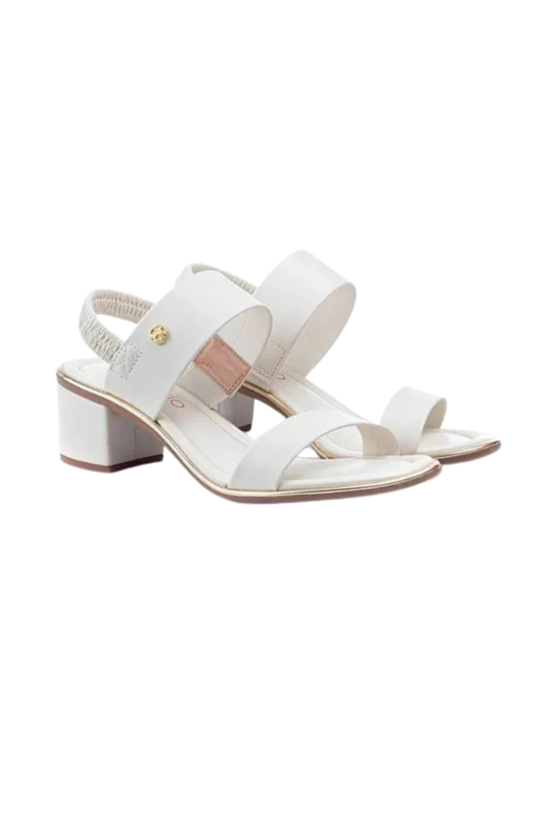 Sandália Beira Rio Elegância Salto Médio Feminina Branca Off Produto Sandália Beira Rio Elegância Salto Médio Feminina Branca Off