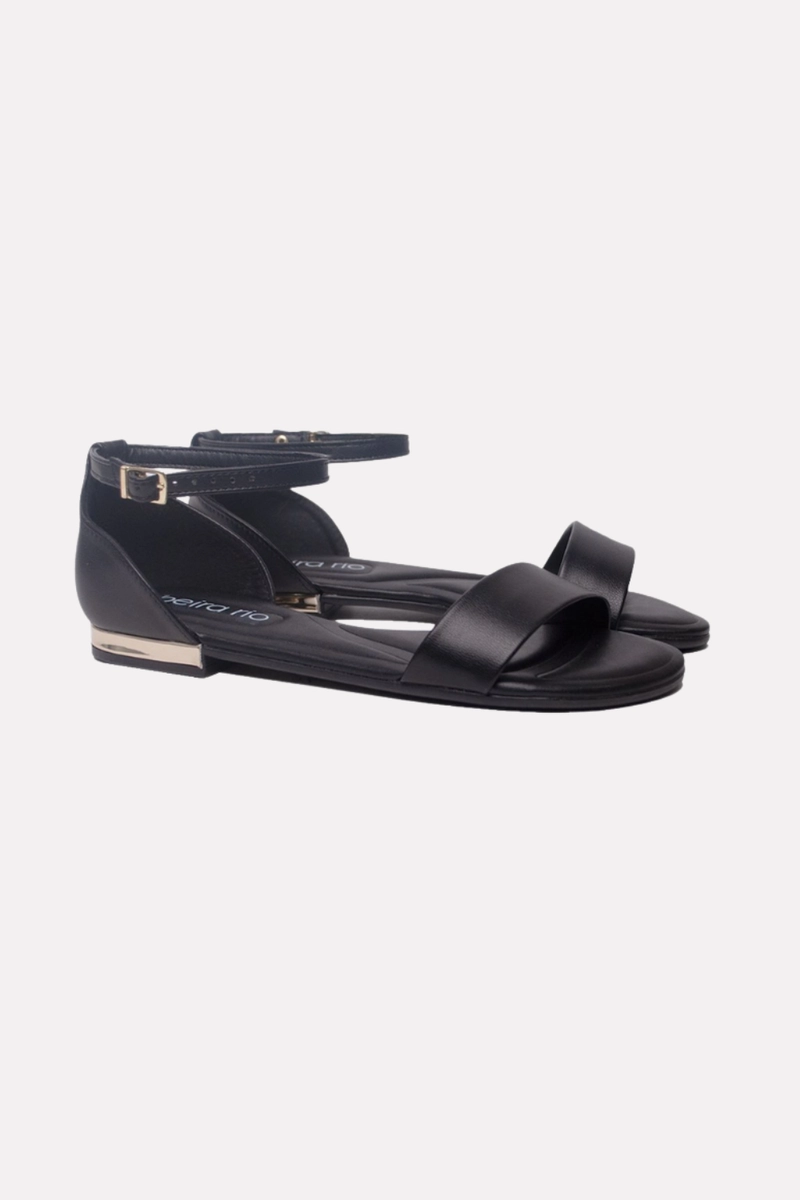 Sandália Beira Rio Flat Feminina Preta Produto Sandália Beira Rio Flat Feminina Preta