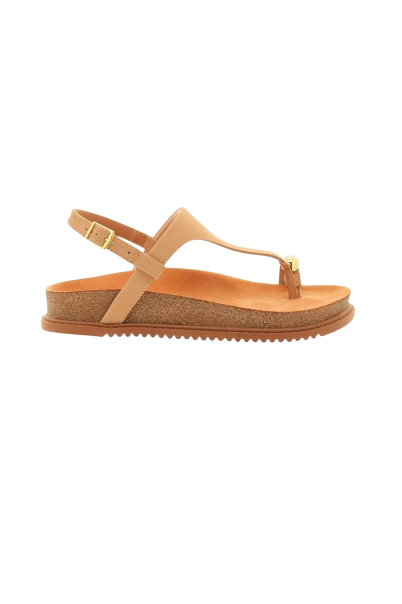 Sandália Beira Rio Rasteira Casual Feminina Bege Produto Sandália Beira Rio Rasteira Casual Feminina Bege