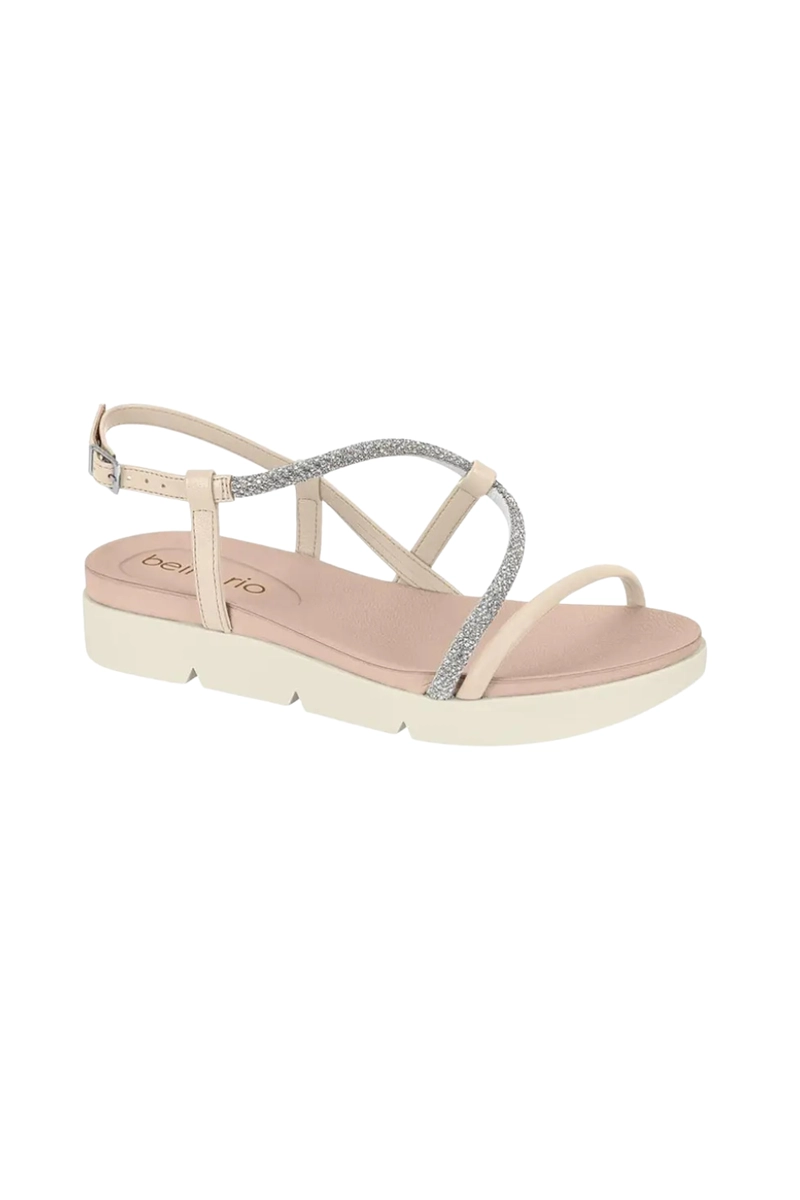 Sandália Beira Rio Rasteira Strass Feminina Cristal Produto Sandália Beira Rio Rasteira Strass Feminina Cristal