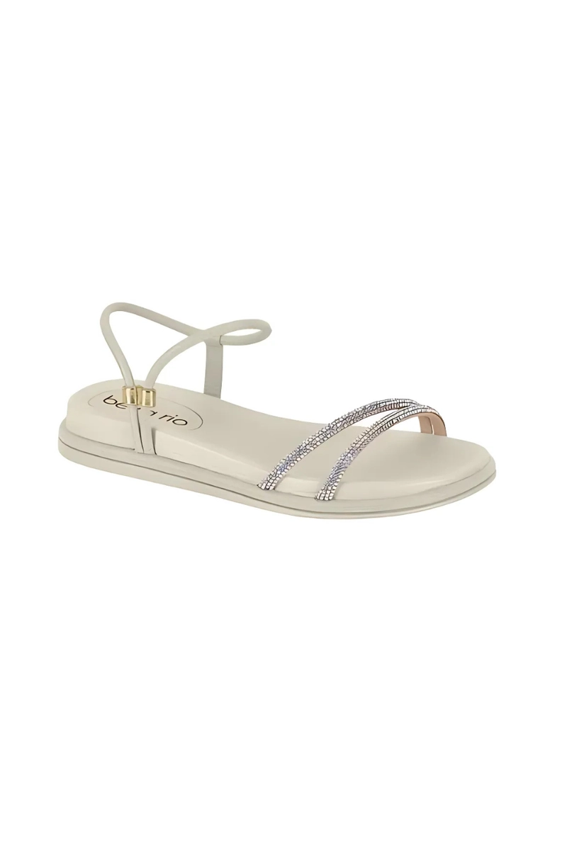 Sandália Beira Rio Strass Feminina Branca Off Produto Sandália Beira Rio Strass Feminina Branca Off